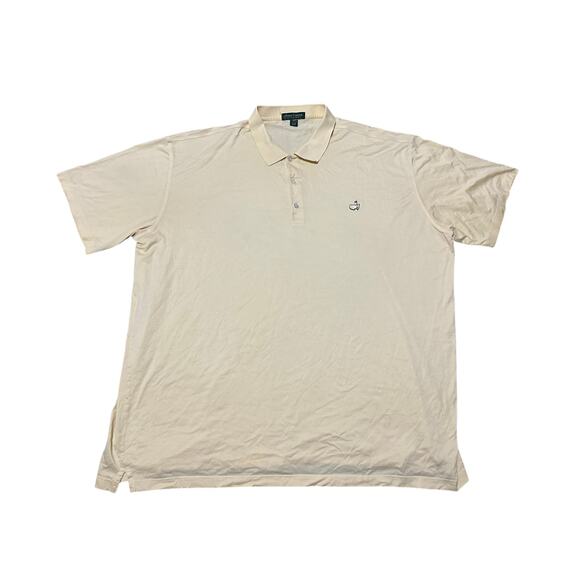 Masters Tech Mens 4XL Short Sleeve Perfomance Golf Polo Shirt Light Yellow - Picture 1 of 6